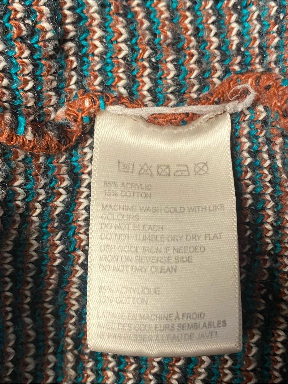 Urban Outfitters “ecoté” Brown + Geometric Patterned Soft Hooded Sweater